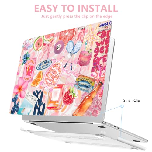 Image of AKIT for MacBook Air 15 inch Case M5 M4 M3 M2 Chip 2026-2023, SumPink | A3448 A3241 A3114 A2941, Cute Unique Pattern Hard Shell Laptop Case+Keyboard Cover+Screen Protector for MacBook Air 15 inch