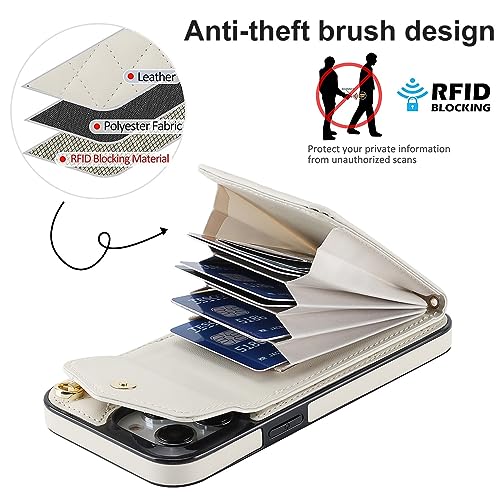 Ykerey Case for iPhone 12 Pro Max Case with Lanyard and Ring Kickstand PU Leather Shockproof Case Card Slots Necklace Crossbody Wallet Flip Folio Case for iPhone 12 Pro Max - Image 2