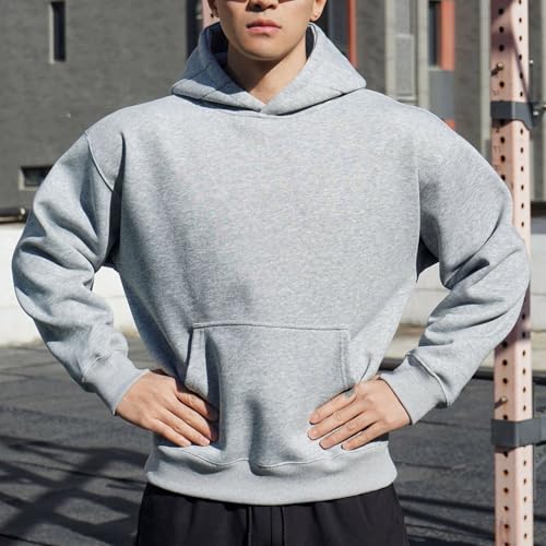 Mens Hoodie Big and Tall Long Sleeve Hooded Sweatshirt Lightweight Casual Loose Pullover 2025 Trendy Fashion Clothes4