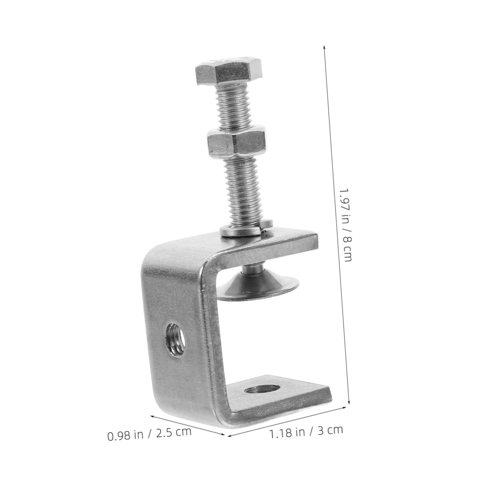 STOBAZA 2pcs Heavy Duty Mini Stainless Steel c Clamps Woodworking Welding Clamps Wide Jaw Opening for Metalworking