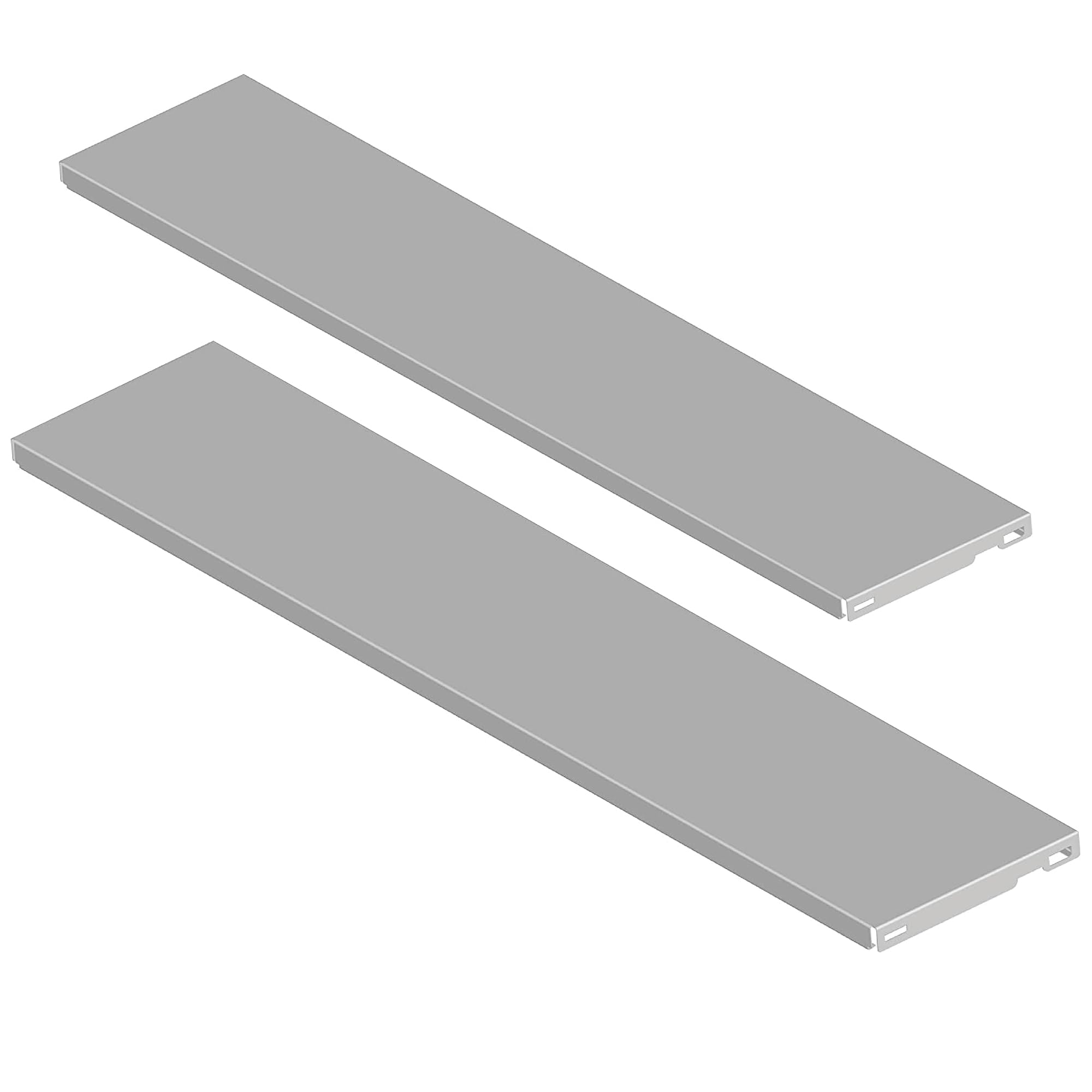 Element System STAHLFACHBODEN - Regalboden für Wandschiene und Pro-Regalträger - 800x350, Stahl, Weiß, 2 Stk.