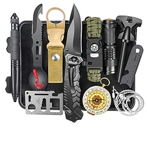 Gifts for Men Dad Husband Him, Valentines Anniversary Birthday Gifts, Survival Kit 14 in 1, Survival Gear and Equipment…