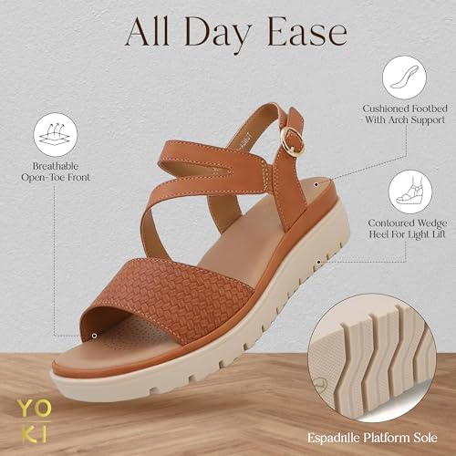 YOKI TUNSA-20 Women's Wedge Platform Sandals – Strappy Sandals With Arch Support, Comfortable Dress Sandals, Summer Platform Sandals4