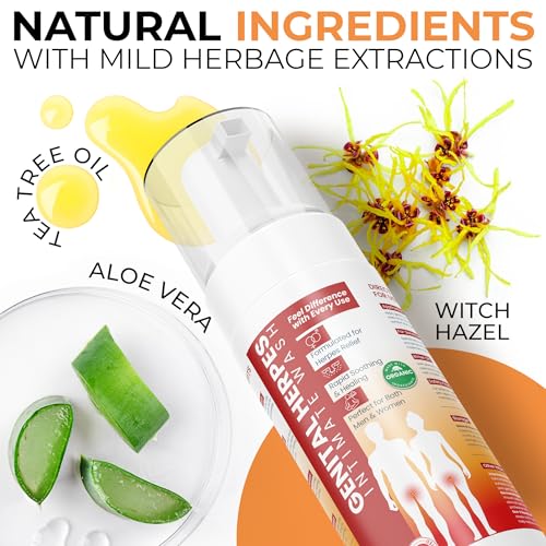Image of Terramed Just Think Comfort Genital Herpes Intimate Wash | Fast Acting HerpCare | Medicated | Soothes Itching, Tingling & Burning | Soothes Genital Herpes & Genital Discomfort | Fast Acting HerpCare, Medicated, Soothes Itching, Tingling & Burning, Soothes Genital Herpes & Genital Discomfort, 5 FL OZ