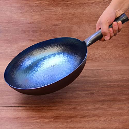 Wok tradicional chino de hierro sin recubrimiento