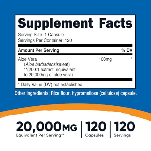 Vitamínicos, capsulas de sabila Marca Nutricost (2)