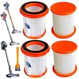 Aolleteau 4 Pack HEPA Filters Fits MOOSOO XL618 Pro Type Cordless Stick Vacuum Cleaner, Also Fits Voweek VW-VC08 Cordless Vacuum