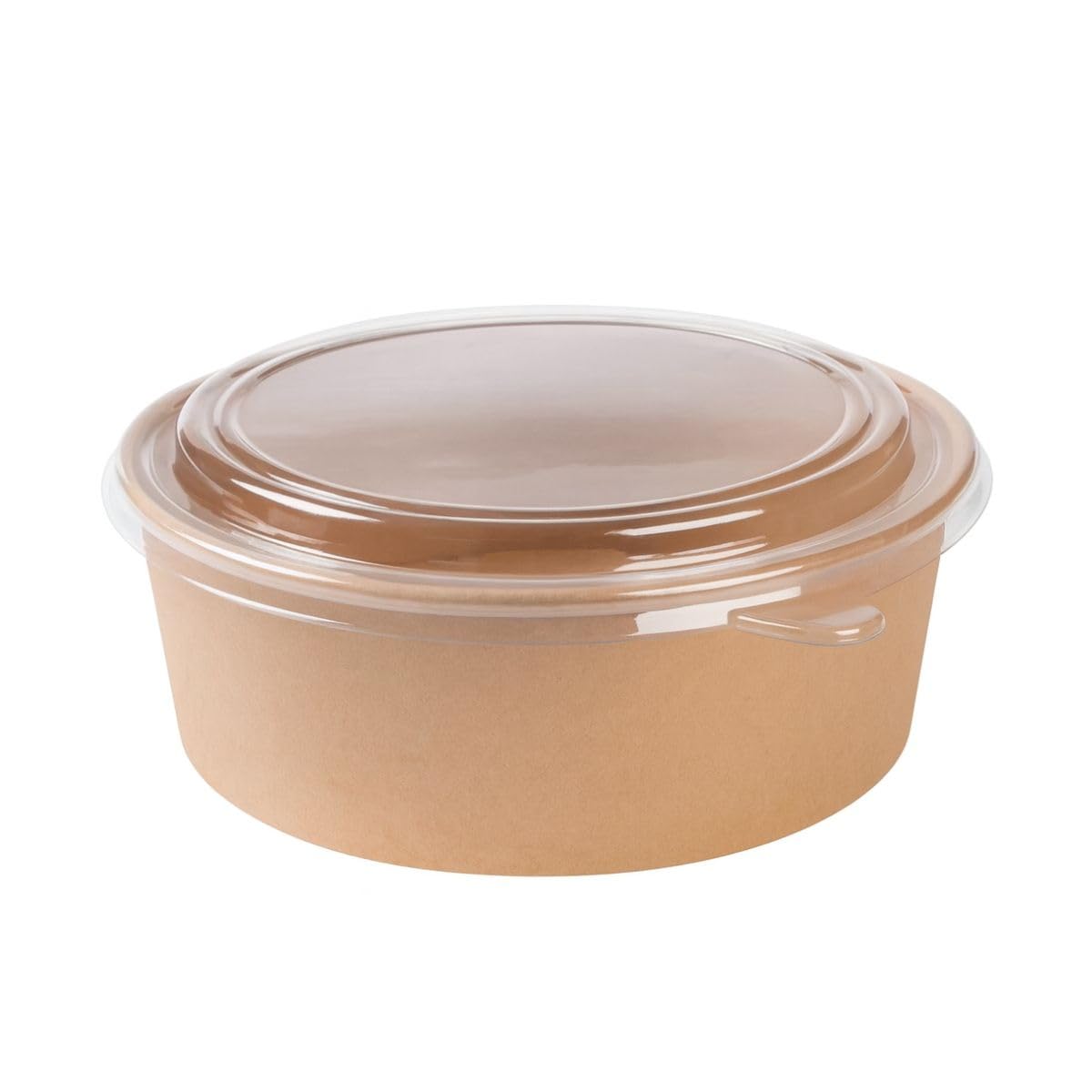 200 Bowl Poke 750 ml con Coperchi - Cartone Rivestimento PLA - Resistenti a Cibi Umidi e Unti