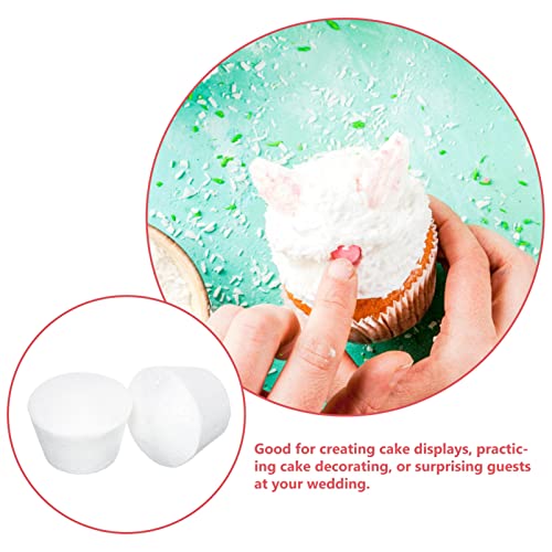 20pcs Reusable Foams Cupcake Models for Diy Craft and Decorating Foam Dummy Cake Model Simulated Cake Training Props for Baking Practice and Wedding Display