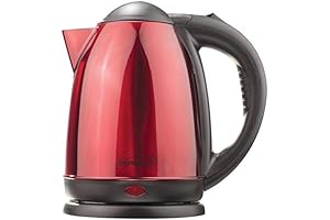 Brentwood 1.5-Liter Electric Cordless Tea Kettle in Vibrant Red