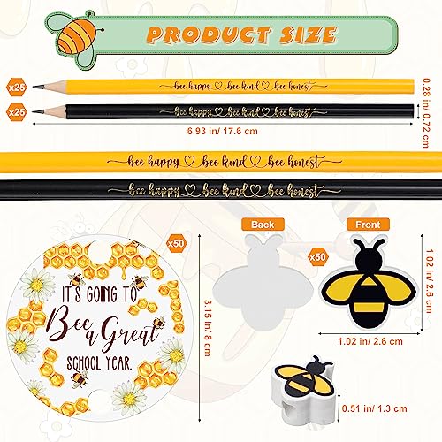 Set de 50 lápices con temática de abejas miniatura 2