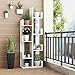 Tribesigns 8-Shelf Tree Bookshelf, Modern Bookcase Book Rack Display Storage Organizer Shelves for CDs, Records, Books, Home Office Deco (White)