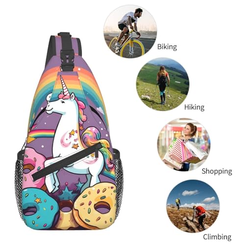 Mochila tipo bandolera cruzada para hombre y mujer negra miniatura 6