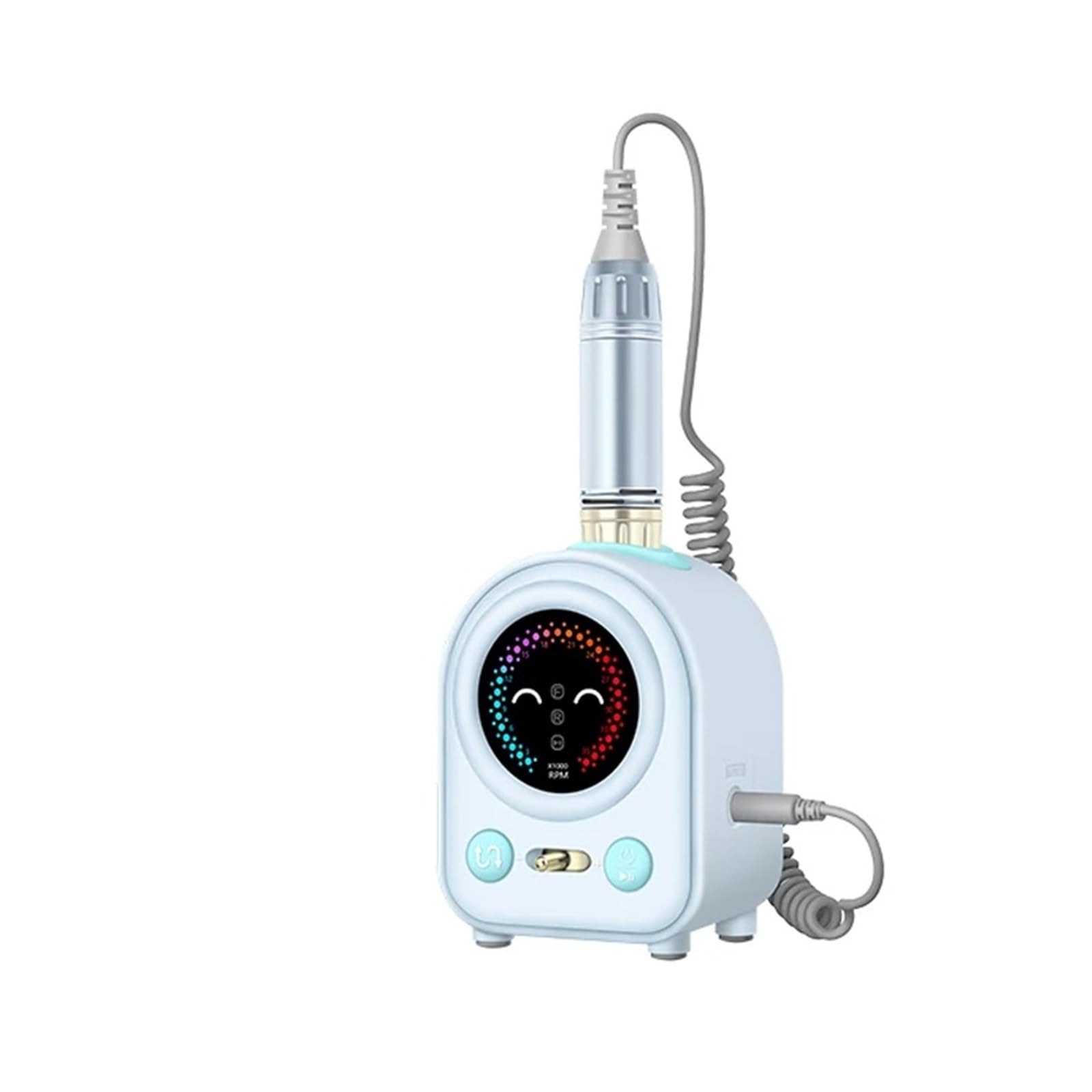 Śliczna uśmiechnięta wiertarka do paznokci, 35000 obr./min elektryczne akcesoria pilników , szlifierka , profesjonalne narzędzie zestaw manicure ,Niskie wibracje(Blauw)