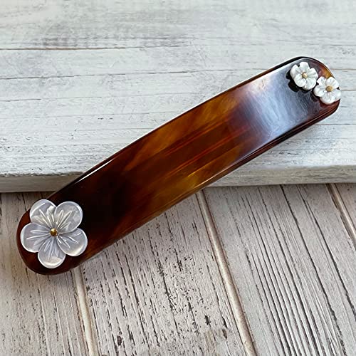 本鼈甲　バレッタ　白鼈甲　約9．5cm 31OSxeMTWnS.jpg_BO30,255,255,