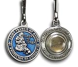 The Christian Mint, LLC St. Francis of Assisi Enameled Pet Medal with Capsule of Assisi Soil (For Smaller Dogs) (Blue)