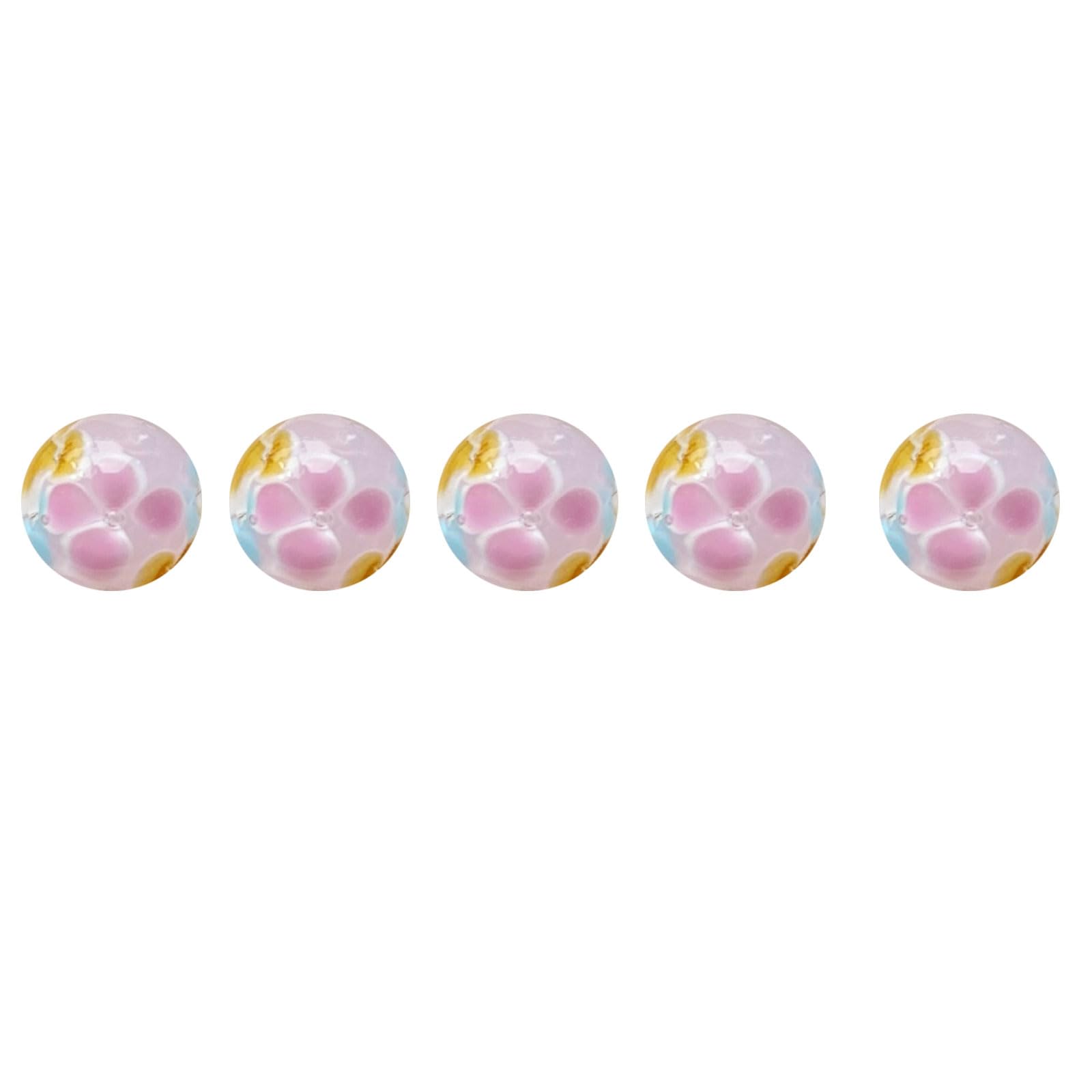 Carotoe Light Pastel Flowers Artisanal Glass Beads For Jewelry Crafting Home Decorations Multicolor Strong Materials Creative Art Project Supplies Glass Beads For