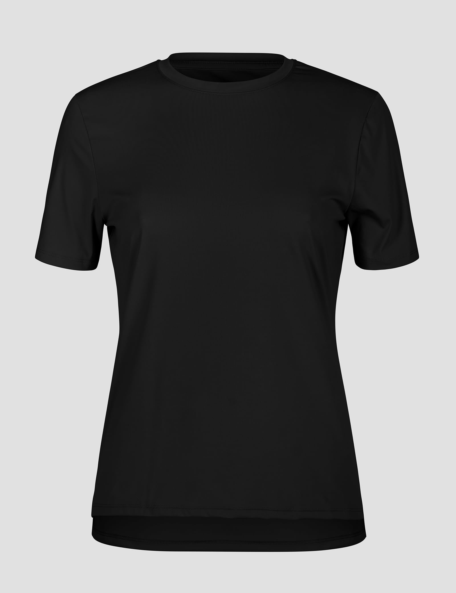 Camiseta deportiva para mujer de corte ajustado que absorbe la humedad, ligera, para gimnasio, yoga y correr, transpirable, dobladillo con abertura lateral, cómoda ropa de entrenamiento para