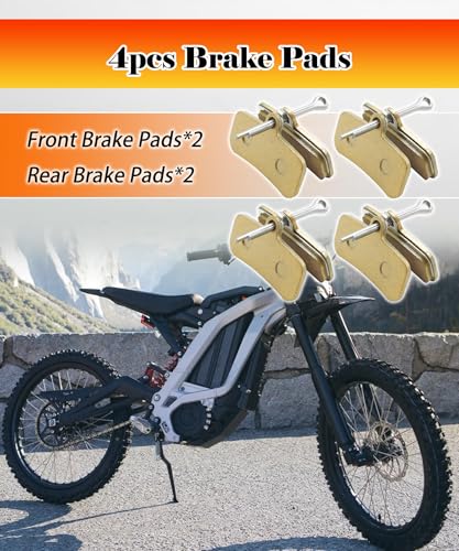 Image of 4 Pcs Front & Rear Disc Brake Pads Fits for Sur Ron Light Bee X and S,for Talaria Sting MX3 R /MX4,for Segway X160 X260 Electric Dirt Bike Replacement Parts