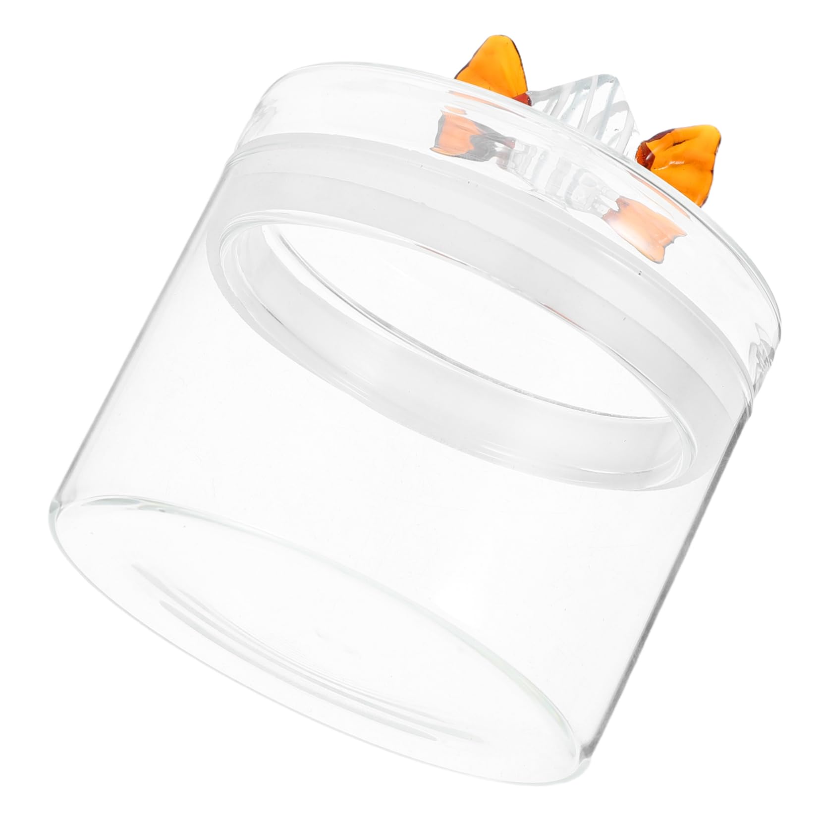 Cabilock Creative Glass Candy Jar with Lid Stylish Storage Container for Snacks and Nuts Space Saving Design for Kitchen Organization Candy Dish for Home Office Use