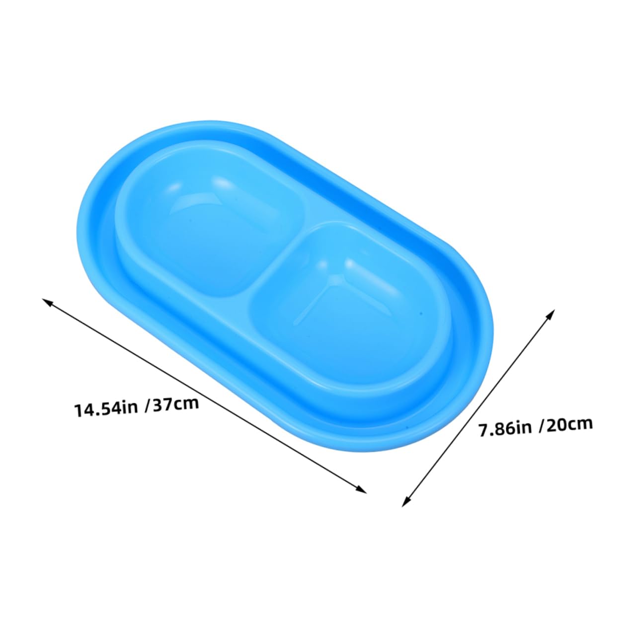 COLLBATH Innovative - Design Double Bowl Feeder for Cats Dogs Plastic Outdoor Indoor