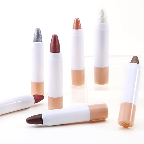 Miniatura 6 de Boobeen Lápiz de sombra de ojos en crema, lápiz de sombra de ojos impermeable, lápiz iluminador de ojos para diferentes efectos de maquillaje de ojos