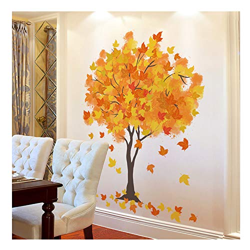 Shirt Luv 001 Tree Wall Stickers,Leaf Wall Stickers Fall Maple Leaf Stickers Felt Fall Tree Decals Autumn Maple Leaf Decors Window Sticker Wall Decals For Kids Bedroom Living Room Nursery Rooms thumb #5