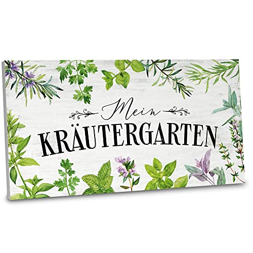 ARTFAVES® Gartenschild - Mein Kräutergarten | Shabby Chic Vintage...