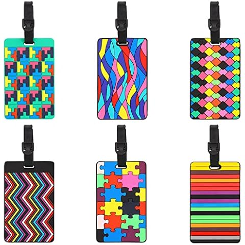 Skisneostype 6 Pcs Durable Luggage Tags Cover