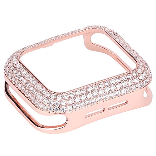Cadre strass Apple Watch 45 mm or rose pour vos soirées