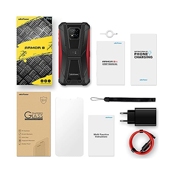 Unlocked-Rugged-SmartphoneAndroid-11-8GB128GB-Octa-core-Waterproof-Cell-Phone16MP-Triple-Rear-Camera61-Display-5580mAh-Dual-SIM-4GIP68-NFC-Fingerprint-Ulefone-Armor-8-Pro-Mobile-Phone-Red Ulefone Unlocked Rugged Smartphone,Android 11 8GB+128GB Octa-core Waterproof Cell Phone,16MP Triple Rear Camera,6.1" Display 5580mAh, Dual SIM 4G,IP68 NFC Fingerprint Armor 8 Pro Mobile Phone-Red