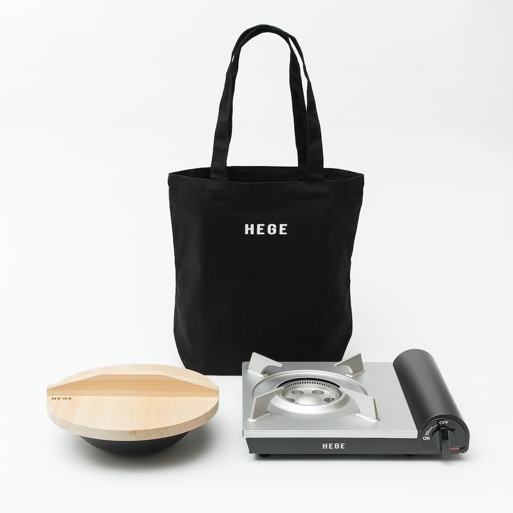 Amazon.co.jp: HEGE（ヘゲ）φ250直火鍋1.0 ブラック 木蓋付き+