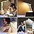 LAOPAO LED Desk Lamp with Wireless Charger, USB Charging Port, Adjustable Foldable ?Table Lamp with Clock, Alarm, Date, Temperature, 5-Level Dimmable ?Lighting?, Office Lamp with Adapter, White