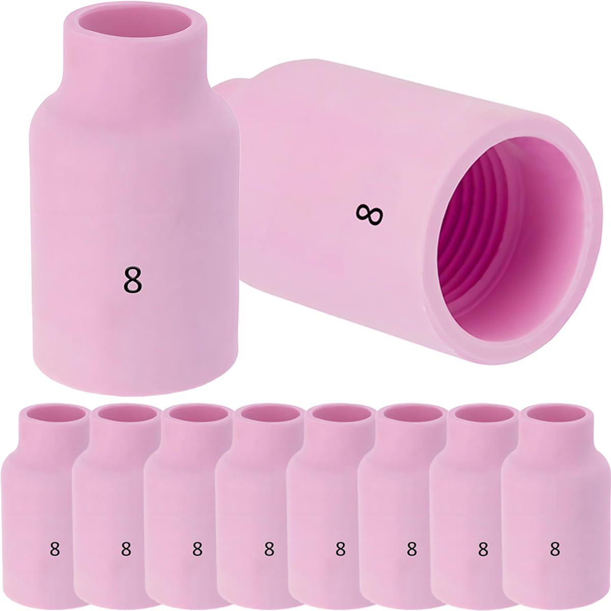 Alumina Nozzles Ceramic Cup 54N14 8# for DB PTA SR WP 17 18 26 Large Diameter(1/2", 12.5 mm) for TIG Welding Torch Attachment Replacement Parts Welding Gun Consumable Accessories Kit