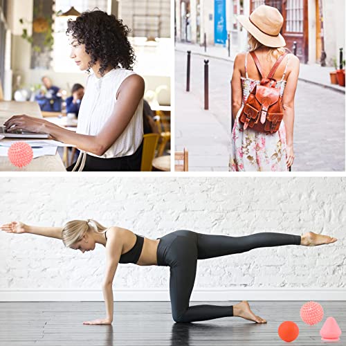 Txj Sports Massage Balls - Lacrosse Ball/Spiky Ball/Suction Cup Massage Ball, Deep Tissue, Myofascial Release, Trigger Point Therapy, Fascia Ball For Back, Exercise, Stress Relief #TOP6