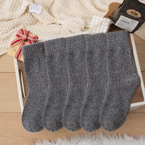 Image of SISOSOCK Cozy Womens Fuzzy Socks,Soft Push Wool Socks,Warm Gifts for Women