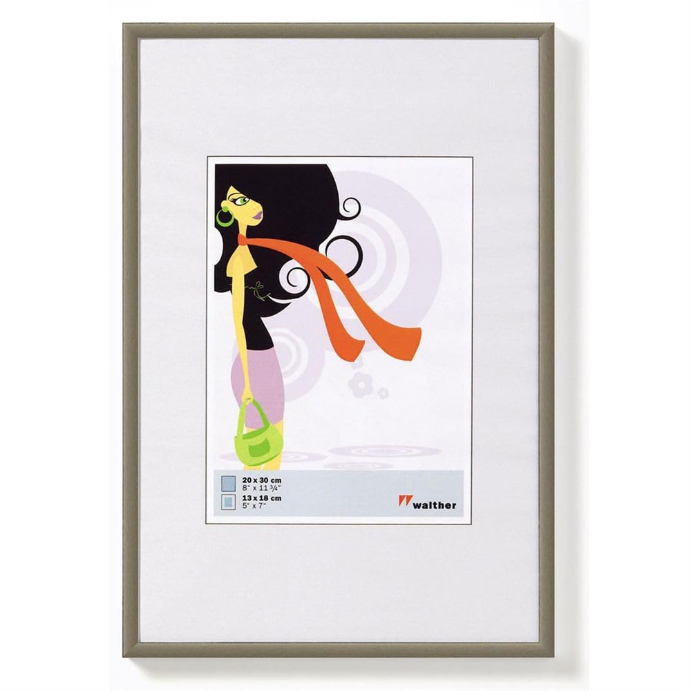 walther design Picture Frame Steel 21 x 29,7 cm (DIN A4) New Lifestyle Plastic Frame KV130D