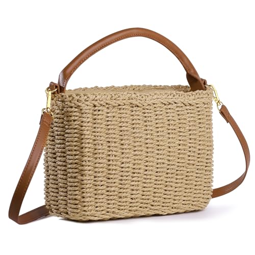 Image of Richeart Summer Purses for Women 2025 - Handwoven Straw Crossbody Bag - Boho Beach Vacation Clutch Purse