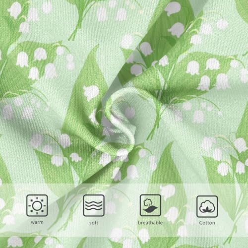 Joisal White Floral Lily Green Little Girl Panties Girls Underwear Toddler Cotton Florals Kids Undies Briefs 2t3