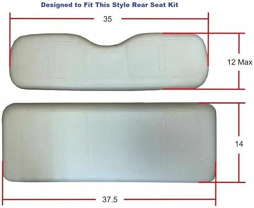 Miniatura 3 de Huskey - Fundas de asiento para carrito de golf delantero y trasero para EZGO y Club Carvarios colores, material de vinilo de grado marino,