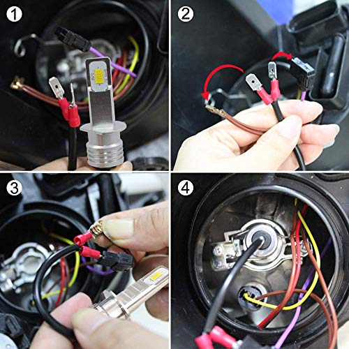 image for HOCOLO H7 LED Bulbs Ice Blue DRL Fog Driving Light Brighting Daytime R