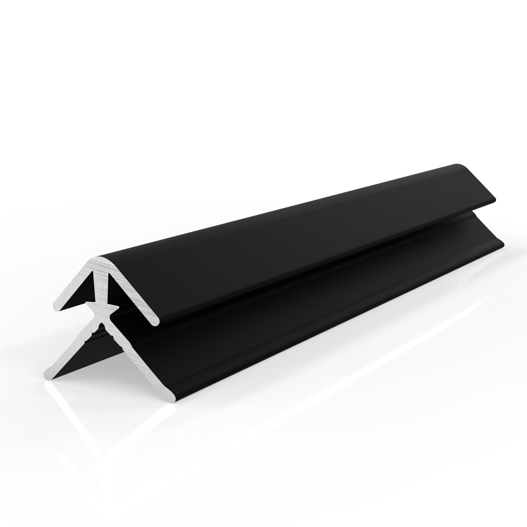 AUPROTEC Aluminium Profil Außeneckprofil Schwarz 200cm Eckverbinder Alu Eckprofil Verbindungsprofil für 3mm Duschrückwände Wandverkleidung Profilleisten für Küchenrückwand