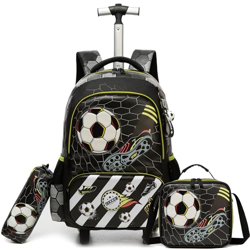 HTgroce Cartable a Roulette Garçons, Sac a Roulette...