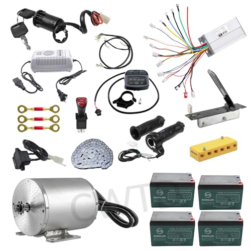 CWTD 48V 1800W-2000W Brushless Motor and Controller Kit for Electric Vehicles - High Torque and Efficient Power Upgrade for Go-Karts, Scooters, E-Bikes, ATVs