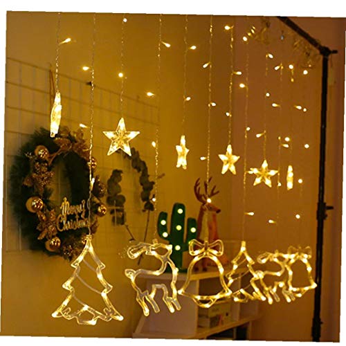 Lámpara De Navidad De Navidad Cortina De La Secuencia Luz Led para El Banquete De Boda del Jardín Dormitorio Decoración por La Ventana