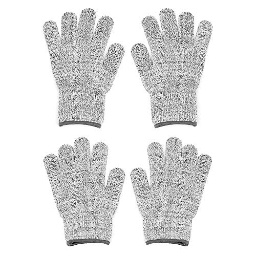 TAECOOOL Mittel und groß Zwei Paar schnittfeste Handschuhe - Lebensmittelschutzklasse 5, sichere Küche, schnittfeste Handschuhe, die in der Küche und im Garten verwendet Werden Cover