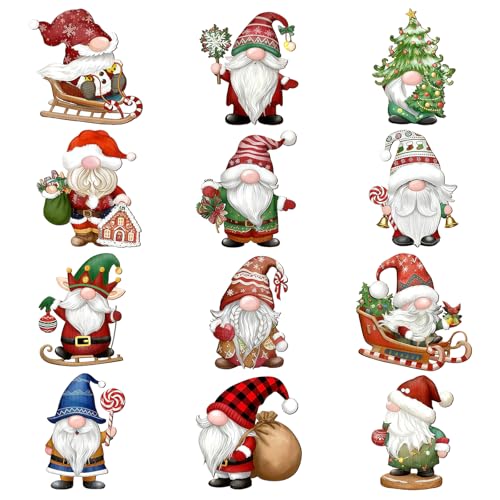 Weihnachtsbaumschmuck Holz 12 Stück holzanhänger Weihnachten...