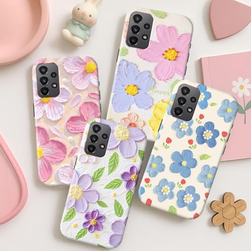 Image of COLORflow Back Cover Compatible with Samsung A23 4G / A23 5G | Whisper of Petals Customized | Glossy Armoured Bumper with Camera Protection Back Cover Compatible with Samsung Galaxy A23 4G / A23 5G