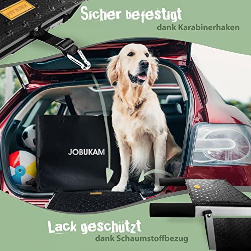 JOBUKAM Hunderampe Auto mit 5 Stufen als klappbare Einstiegshilfe für Hunde