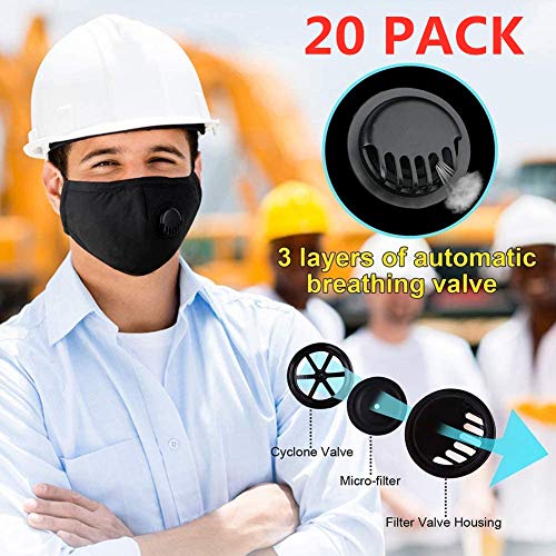 20 PACK Anti Dust Face Mouth Face Protection Filter Air Breathing DIY Mask